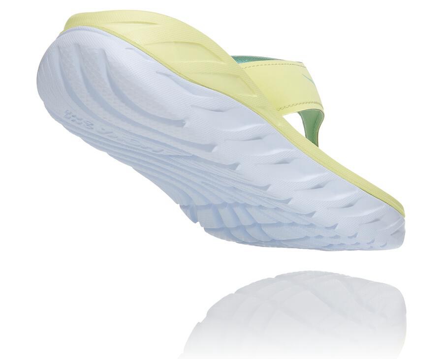 Hoka One One Sandaler Dame - Ora Porno Flip - Gul/Hvide - 048519JBI